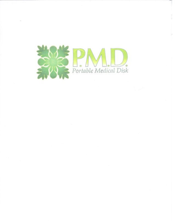 P.M.D. PORTABLE MEDICAL DISK logo