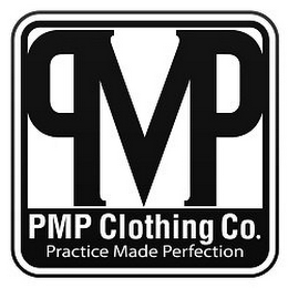 PMP CLOTHING CO. PRACTICE MADE PERFECTION logo