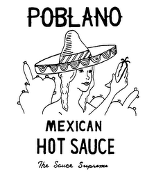 POBLANO MEXICAN HOT SAUCE THE SAUCE SUPREME logo