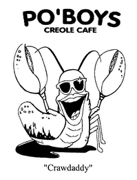 PO'BOYS CREOLE CAFE "CRAWDADDY" logo
