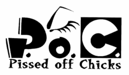 P.O.C. PISSED OFF CHICKS logo