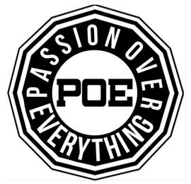 POE PASSION OVER EVERYTHING logo
