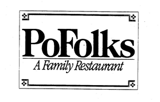 POFOLKS A FAMILY RESTAURANT logo