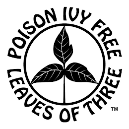 POISON IVY FREE LEAVES OF THREE logo