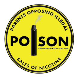 POISON PARENTS OPPOSING ILLEGAL SALES OF NICOTINE PARENTSAGAINSTVAPING.ORG logo
