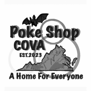 POKE SHOP COVA EST. 2023 A HOME FOR EVERYONE logo