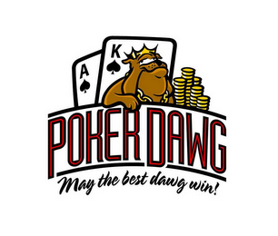 POKER DAWG AND "MAY THE BEST DAWG WIN" logo