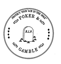 POKER & GAMBLE PROTECT YOUR "ACE IN THE HOLE" R.I.P. logo