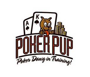 POKER PUP AND "POKER DAWG IN TRAINING" logo