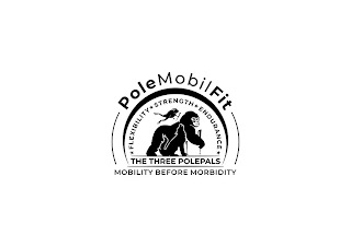 POLEMOBILFIT FLEXIBILITY STRENGTH ENDURANCE THE THREE POLEPALS MOBILITY BEFORE MORBIDITY logo