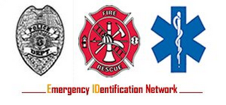 POLICE DEPT FIRE RESCUE EMERGENCY IDENTIFICATION NEWORK logo