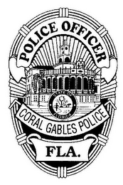 POLICE OFFICER STATE OF FLORIDA CORAL GABLES POLICE FLA. logo