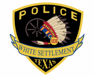 POLICE WHITE SETTLEMENT TEXAS 1838 logo