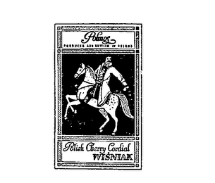 POLISH CHERRY CORDIAL WISNIAK PRODUCED AND BOTTLED IN POLAND POLINOS logo