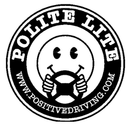 POLITE LITE WWW.POSITIVEDRIVING.COM logo