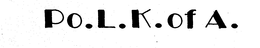 PO.L.K. OF A. logo