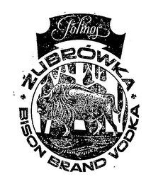 POLMOS ZUBROWKA BISON BRAND VODKA logo