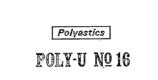 POLYASTICS POLY-U NO 16 logo