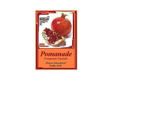POMANADE POMEGRANATE TOPANADE CASPIAN INTERNATIONAL SEATTLE, U.S.A. 4 OZ 113 GRAMS logo