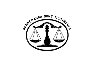 PONDERANDA SUNT TESTIMONIA logo
