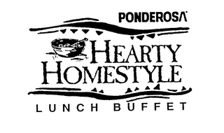 PONDEROSA HEARTY HOMESTYLE LUNCH BUFFET logo