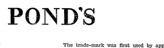 POND'S logo