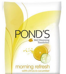 POND'S WET CLEANSING TOWELETTES MORNING REFRESH WITH CITRUS & CUCUMBER logo