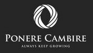 PONERE CAMBIRE ALAWAYS KEEP GROWING logo