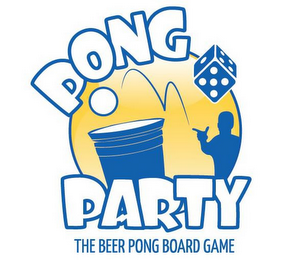PONG PARTY THE BEER PONG BOARD GAME logo