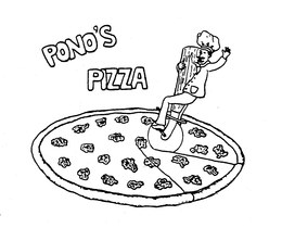 PONO'S PIZZA logo