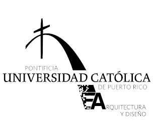 PONTIFICIA UNIVERSIDAD CATÓLICA DE PUERTO RICO E DE ARQUITECTURA Y DISEÑO logo