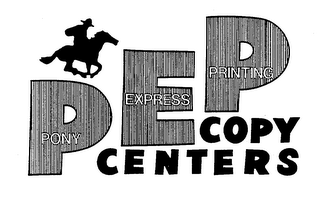 PONY EXPRESS PRINTING COPY CENTERS PEP logo