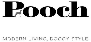 POOCH MODERN LIVING, DOGGY STYLE. logo