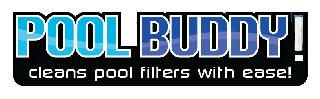 POOL BUDDY! CLEANS POOL FILTERS WITH EASE! logo