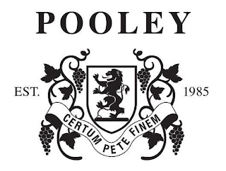 POOLEY CERTUM PETE FINEM EST. 1985 logo