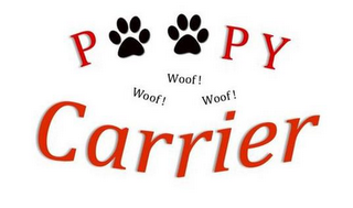 POOPY CARRIER WOOF! WOOF! WOOF! logo