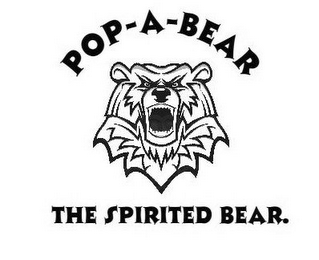 POP-A-BEAR THE SPIRITED BEAR. logo