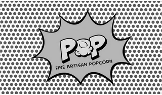 POP FINE ARTISAN POPCORN logo