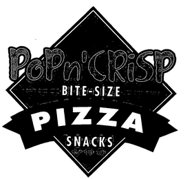 POP N' CRISP BITE-SIZE PIZZA SNACKS logo