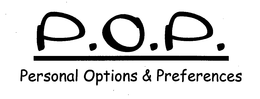 P.O.P. PERSONAL OPTIONS & PREFERENCES logo