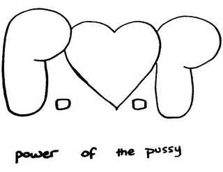 P.O.P POWER OF THE PUSSY logo