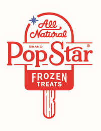 POP STAR BRAND ALL NATURAL FROZEN TREATS logo