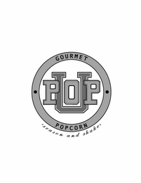 POP U GOURMET POPCORN "SEASON AND SHAKE" logo