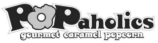 POPAHOLICS GOURMET CARAMEL POPCORN logo