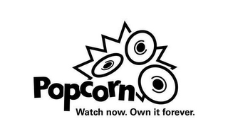 POPCORN WATCH NOW. OWN IT FOREVER. logo