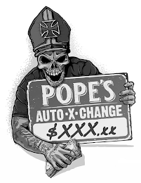 POPE'S AUTO?X?CHANGE $XXX.XX logo