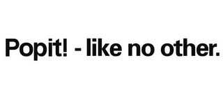 POPIT! - LIKE NO OTHER. logo