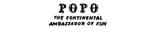 POPO THE CONTINENTAL AMBASSADOR OF FUN logo