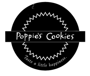 POPPIE'S COOKIES TASTE A LITTLE HAPPINESS. logo