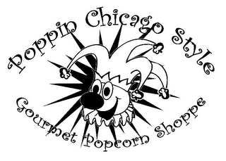 POPPIN CHICAGO STYLE GOURMET POPCORN SHOPPE logo